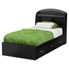 Lazer Twin Mates Bed - 3 Drawers, Black Onyx - SS-9005080