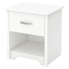 Fusion Nightstand - 1 Drawer, Pure White - SS-9007062