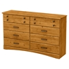 Cabana Double Dresser - 8 Drawers, Country Pine - SS-9009011