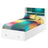Little Monsters Twin Mates Bed - 1 Drawer, Pure White - SS-9017213
