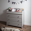 Cotton Candy Changing Table - 3 Drawers, Soft Gray - SS-9020330