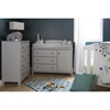 Cotton Candy Changing Table and 4 Drawers Chest - Soft Gray - SS-9020A2