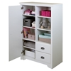 Fundy Tide Armoire - 2 Drawers, Pure White - SS-9023038