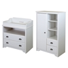 Fundy Tide Changing Table and Armoire - Pure White - SS-9023B2