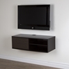 Agora 38" Wide Wall Mounted Media Console - Chocolate, Zebrano - SS-9028674