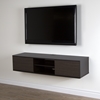 Agora 56" Wide Wall Mounted Media Console - Chocolate, Zebrano - SS-9028676