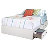 Country Poetry Full Mates Bed - 3 Drawers, White Wash - SS-9031211