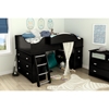 Imagine Twin Loft Bed with Storage and Chest - Black Oak - SS-9034A3