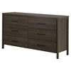 Gravity Double Dresser - 6 Drawers, Gray Maple - SS-9036010