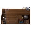 Mobby Twin Loft Bed with Stairs - Chest, Storage Unit, Morgan Cherry - SS-9055B3