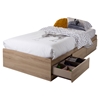 Fynn Twin Mates Bed - 3 Drawers, Rustic Oak - SS-9067212