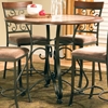 Thompson Round Counter Table - Cherry Top, Wrought Iron Base - SSC-TP450T-TP360PB