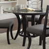 Cayman Modern Round Dining Set - Glass, Metal, Marble, Wood - SSC-CY480-5PC