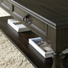 Leona Cocktail Table - Turned Legs, Ring Drawer Pulls - SSC-LY150CAS