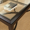 Mayfield Coffee Table & Side Tables Set - Glass, Dark Brown Frame - SSC-MF300