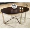 Cosmo Oval Coffee Table & Round End Tables Set - Wood, Metal - SSC-CM3000