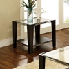 Newman Glass Top End Table - SSC-NW100ET-NW100EB