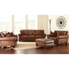 Silverado Chair - Rolled Arms, Pillows, Caramel Brown Leather - SSC-SR910C