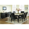 Monarch 7 Piece Contemporary Dining Set with Black Chairs - SSC-MC500-7PC
