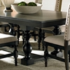 Leona Trestle Dining Table - 18" Extension Leaf, Dark Finish - SSC-LY500T-LY500B