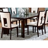 Delano Extending Dining Table with Square Cracked Glass Inserts - SSC-DE600T