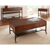 Hayden Sofa Table - Light Espresso Wood, Metal Base - SSC-HY300S