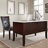 Monarch Home Office Desk - Cream Top, Espresso Wood Base - SSC-MC150D