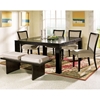 Movado 6 Piece Dining Set with Cushioned Bench - SSC-MV-DINING-6PC