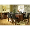 Serena 7 Piece Contemporary Counter Set with Black Chairs - SSC-SERENA-PLATO-7PC