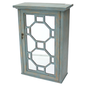 Wood Cabinet - Mirrored Door 