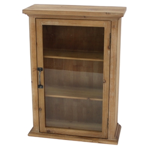 Wooden Cabinet - 1 Door, 3 Shelves 