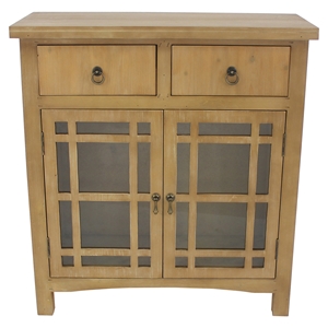 Wooden Cabinet - 2 Doors, 2 Drawers 