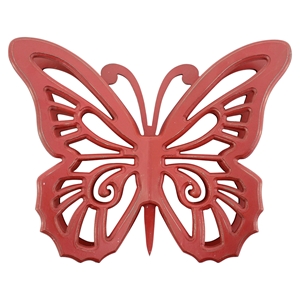 Wood Butterfly Wall Decor - Red (Set of 2) 