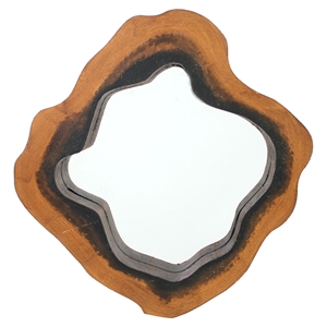 Wood Wall Mirror (Set of 2) 
