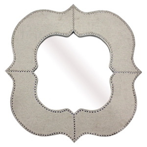 Wood Wall Mirror with Nailheads (Set of 2) 