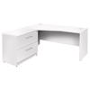 100 Series Corner L Shaped Desk - Lateral File, Left Side - UNIQ-1C100004L