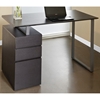 Contemporary Pedestal Desk - Espresso - UNIQ-X220-ESP