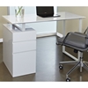 Contemporary Pedestal Desk - White - UNIQ-X220-WH
