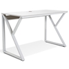 Contemporary Writing Desk - Steel Base, White - UNIQ-X222-WH