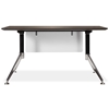 55 Inch Rectangular Desk - Steel Legs, Modesty Panel, Espresso - UNIQ-X300-ESP