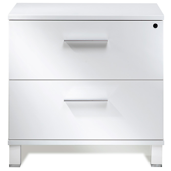 Pure Office Lateral File Cabinet White Lacquer Dcg Stores