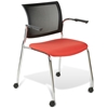 Jenna Conference Chair - Casters, Stackable, Red - UNIQ-X5357