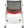 Jenna Conference Chair - Casters, Stackable, Red - UNIQ-X5357