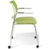 Jenna Conference Chair - Casters, Stackable, Green - UNIQ-X5358