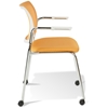 Jenna Conference Chair - Casters, Stackable, Orange - UNIQ-X5359