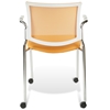 Jenna Conference Chair - Casters, Stackable, Orange - UNIQ-X5359