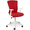 Sanne Office Chair - Tilt, Adjustable Arms, White & Red - UNIQ-X5369-5364