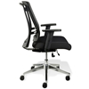 Leona Office Chair - Adjustable Arms, Black Mesh Backrest - UNIQ-X5372