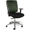 Leona Office Chair - Adjustable Arms, Green Mesh Backrest - UNIQ-X5373