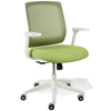 Camilla Mesh Back Office Chair- White Base, Green Upholstery - UNIQ-X5380
